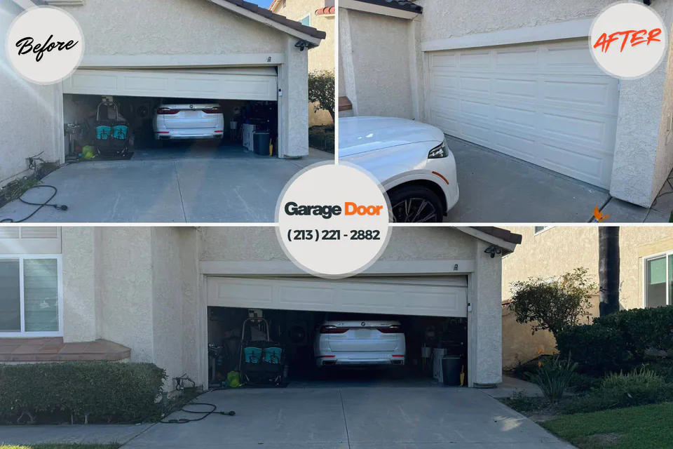 Before and after: garage door repair 45302